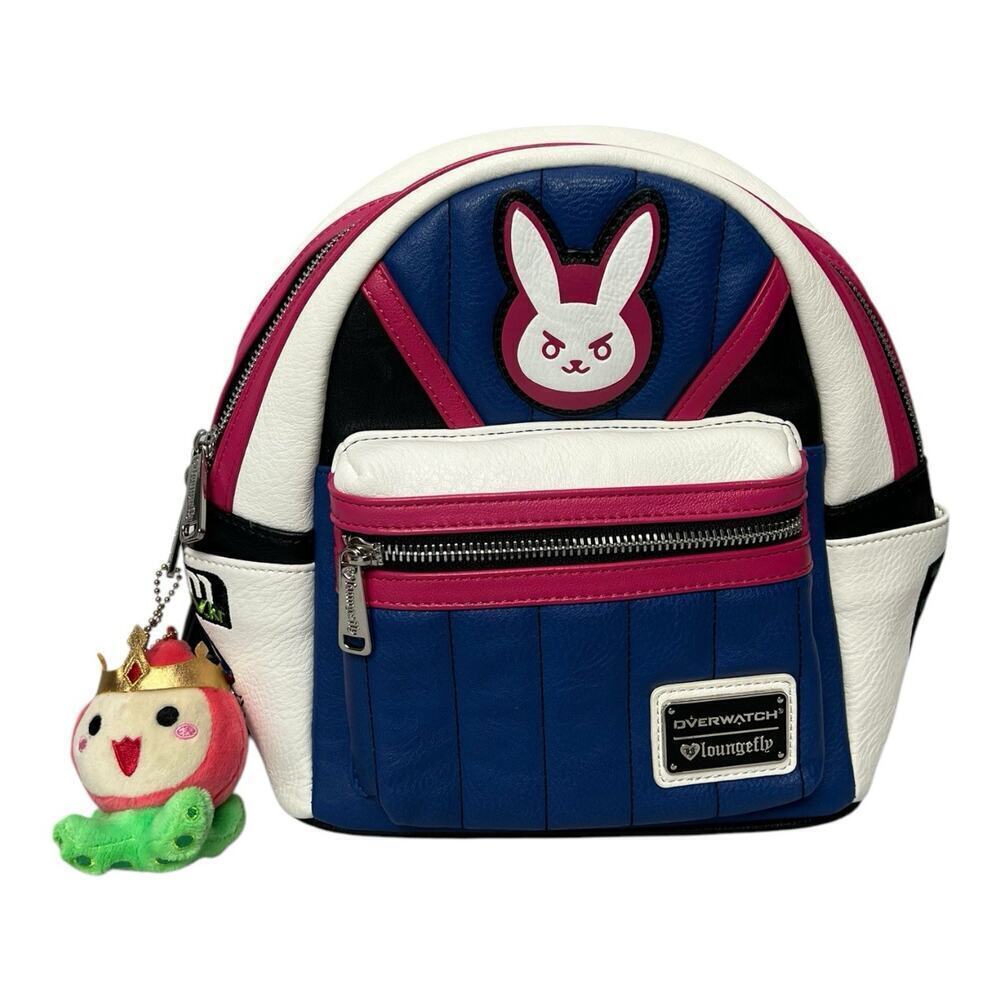 Loungefly Overwatch Mini Backpack/Bag D.Va Gamer Bunny Rabbit Cosplay - GUC